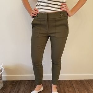 LOFT Sage green skinny slacks